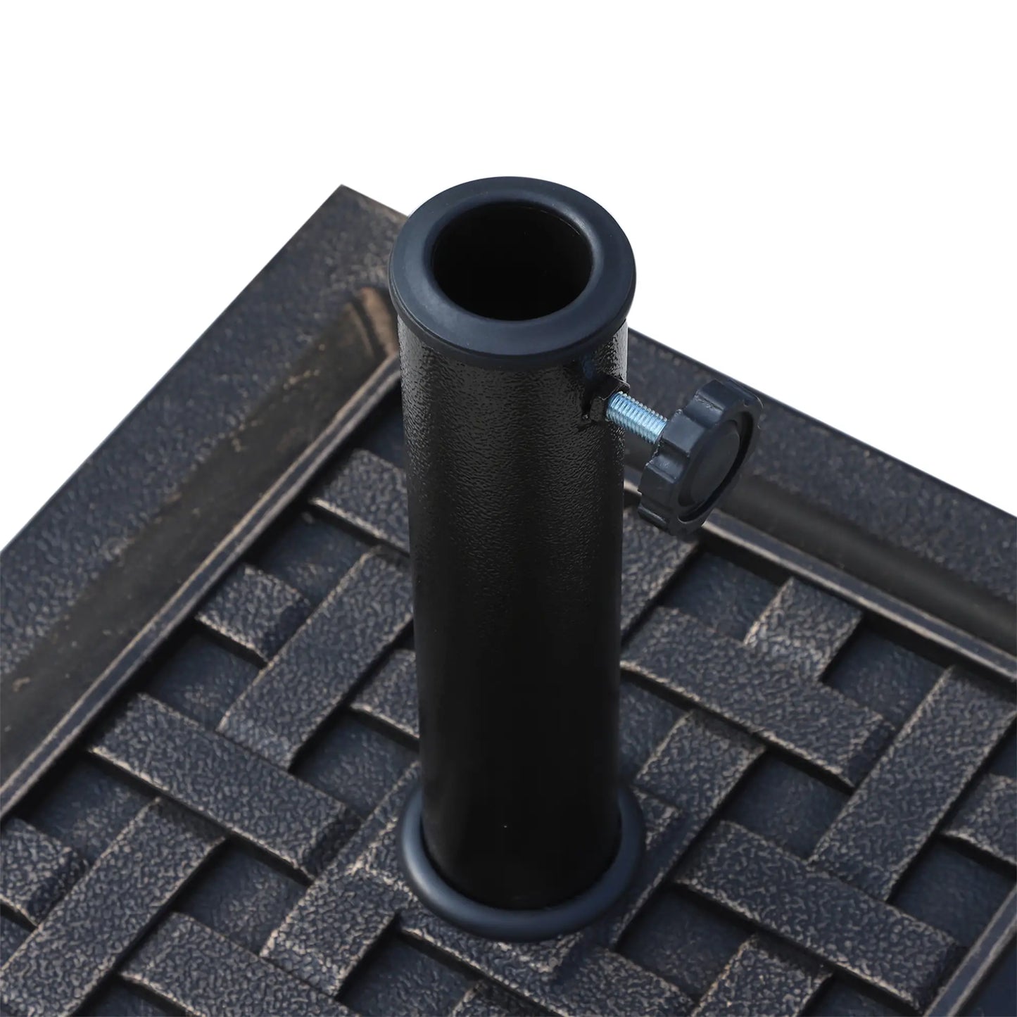 20 lbs Resin Patio Umbrella Stand Base Coated Pole Square Market Umbrella parasol Holder Bronze