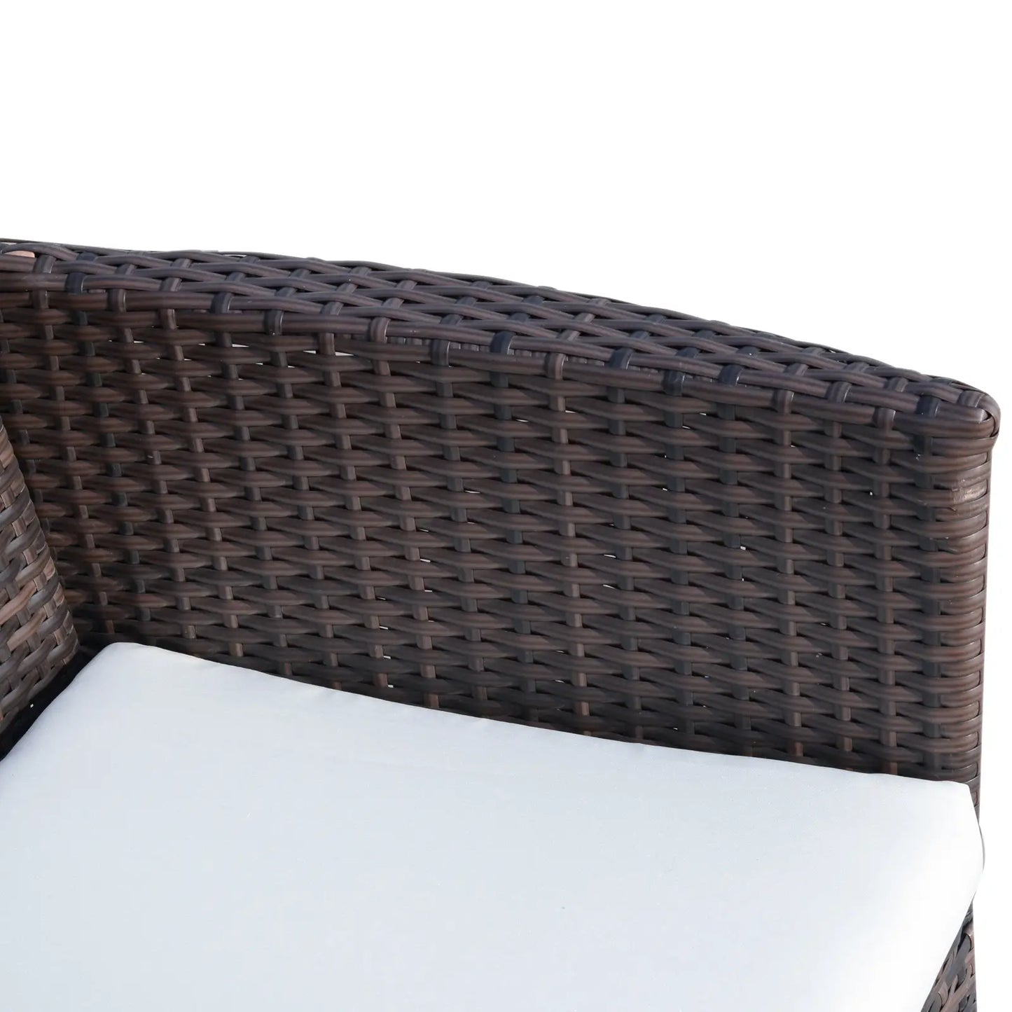 3-Piece Wicker Patio Furniture Set, Rattan Bistro Set with Glass Top Table and Cushions, Outdoor Conversation Set for Garden, Porch, or Balcony.