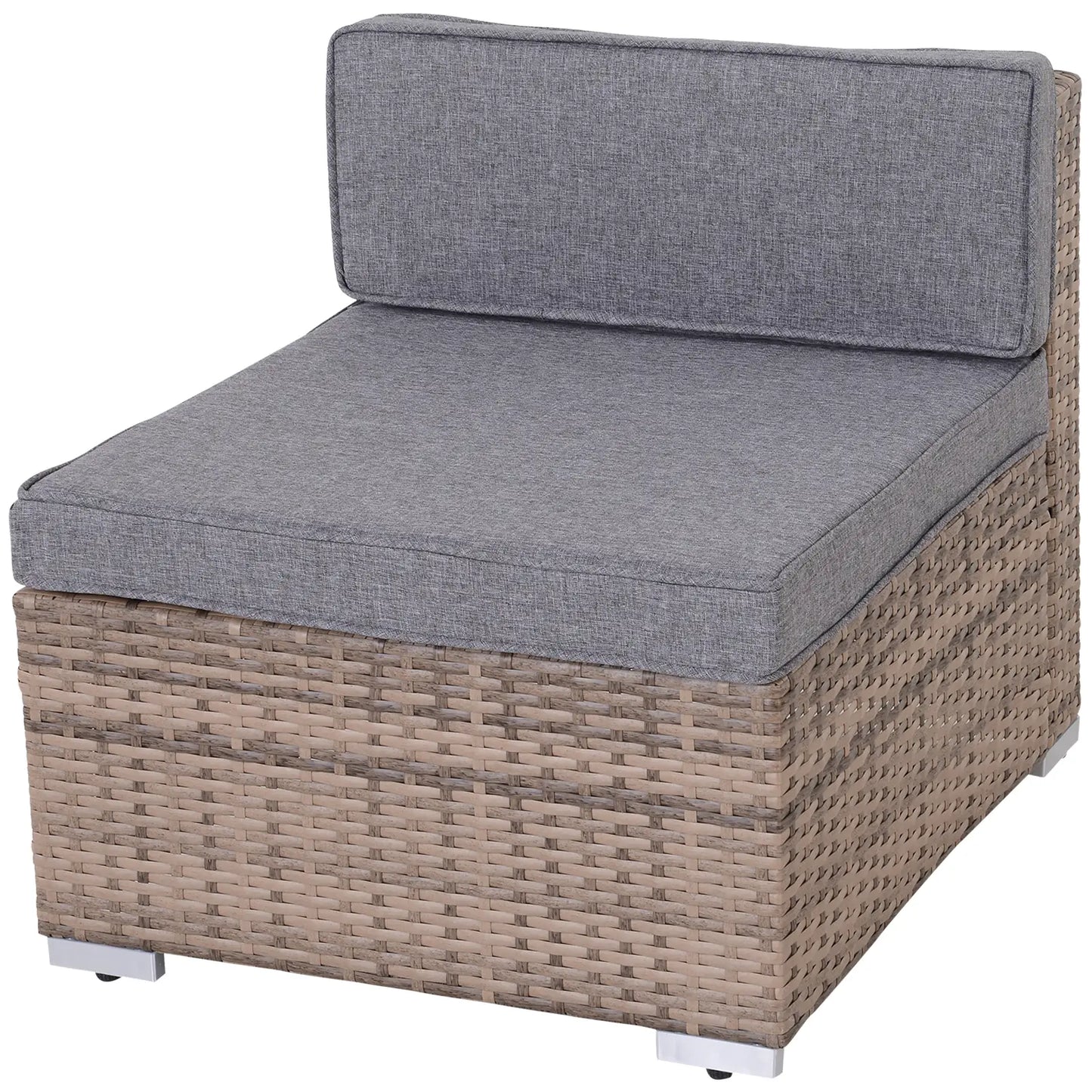 7-Piece Patio Furniture Sets Outdoor Wicker Conversation Sets All Weather PE Rattan Sectional Sofa, Grey