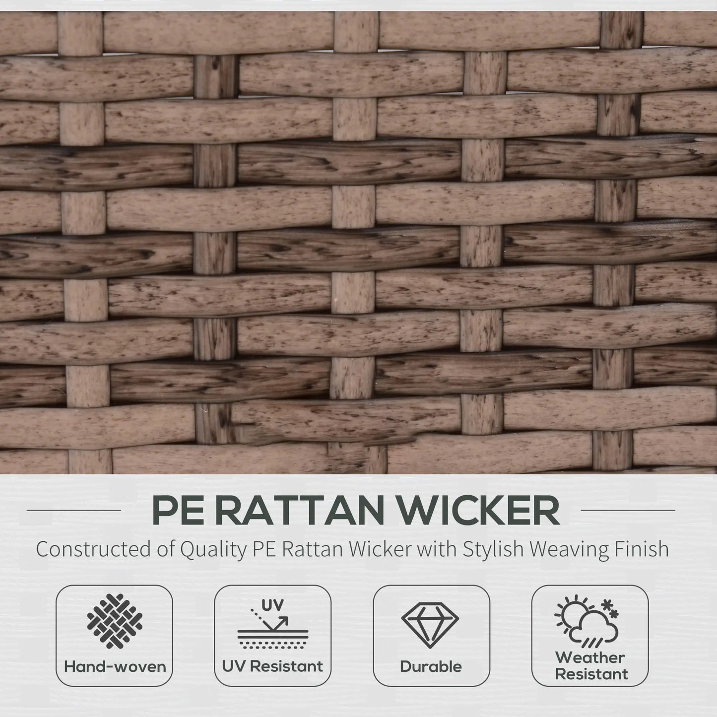 7-Piece Patio Furniture Sets Outdoor Wicker Conversation Sets All Weather PE Rattan Sectional Sofa, Grey