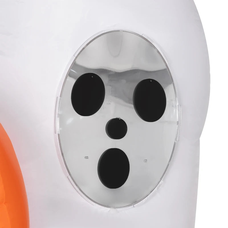 8ft Inflatable Halloween Ghost with Mirror Face Holding A Pumpkin, Outdoor Blow Up Decoration